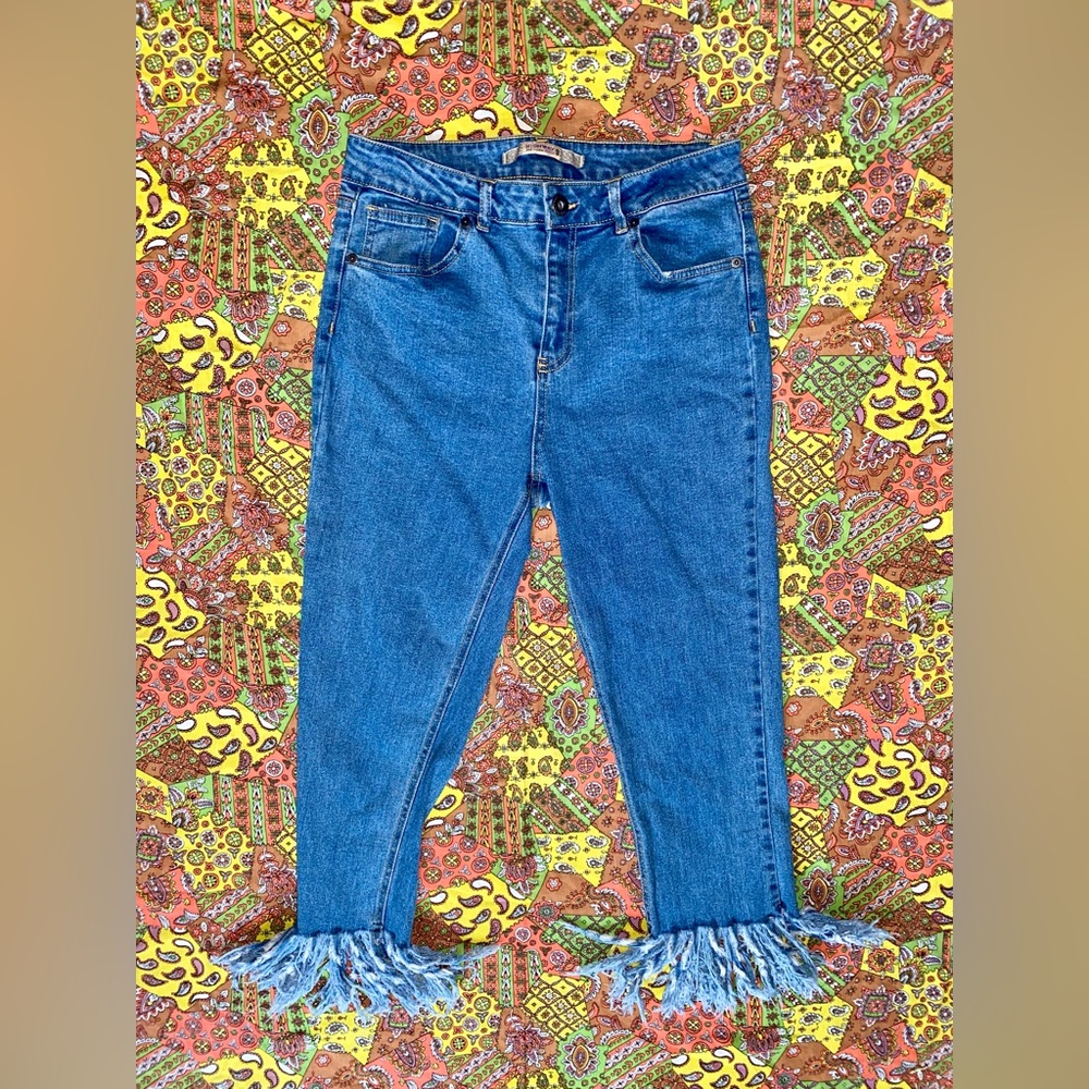 Highway Jeans Funky Fringe Capri Jeans